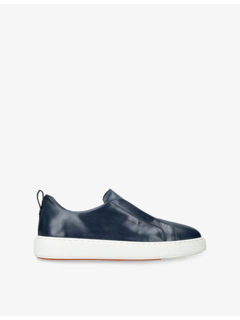 Santoni Clean Icon Victory Leather Low-Top Trainers