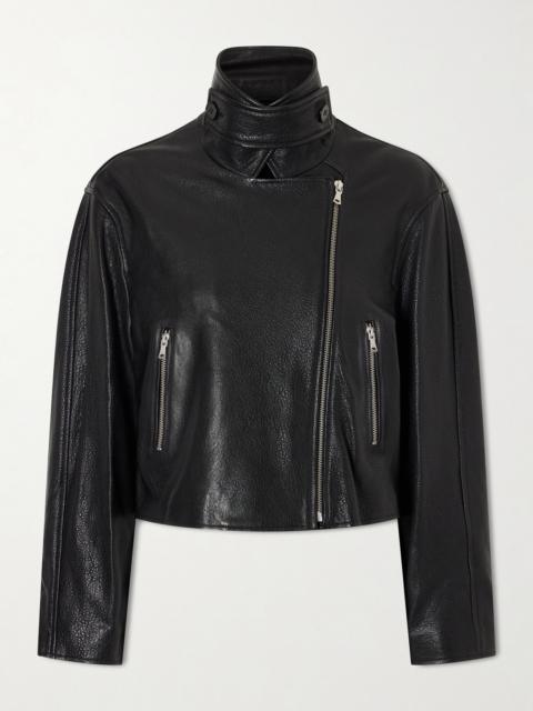 NOUR HAMMOUR Varda Textured-leather Jacket