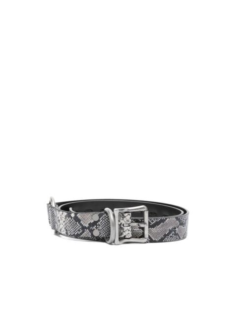 Martine Rose snakeskin-print buckle belt