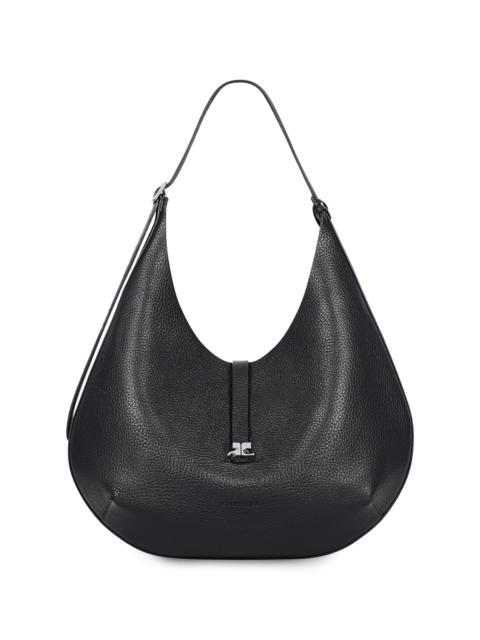 courrèges Women's Holy Leather Hobo Bag - Black