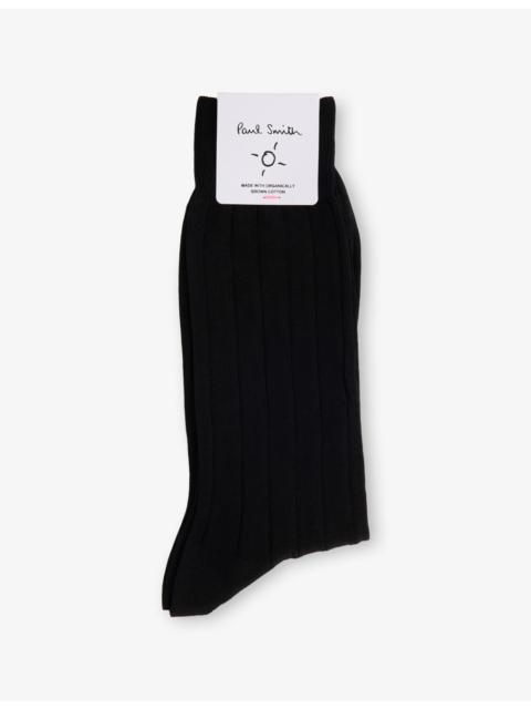 Paul Smith Ribbed Cotton-Blend Crew Socks