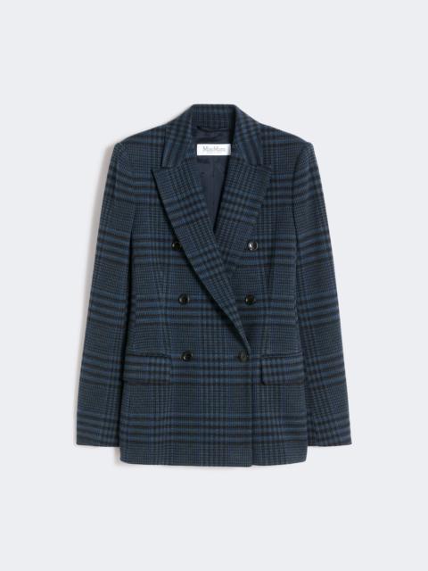Max Mara BISSO Double-breasted jacquard jersey blazer - CHINA BLUE
