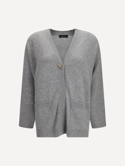 FABIANA FILIPPI Cashmere Cardigan with V-neck and knot button