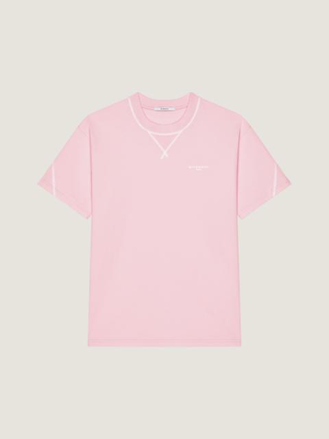 Givenchy COUTURE SEAM T-SHIRT IN COTTON WITH GIVENCHY EMBROIDERY