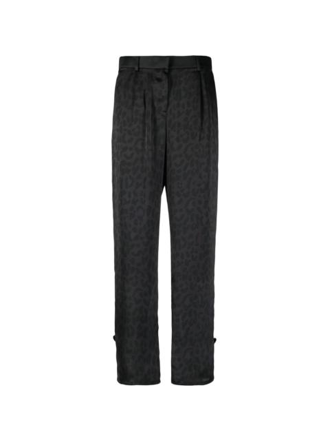 sacai high-waisted patterned trousers