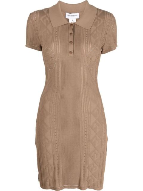 Marine Serre pointelle-knit tennis dress