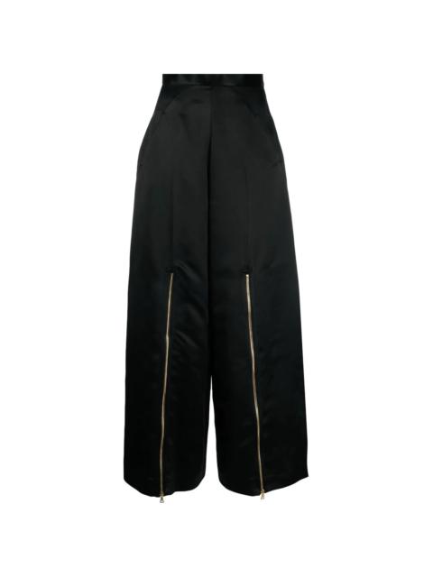 UNDERCOVER zip-detailed wide-leg trousers