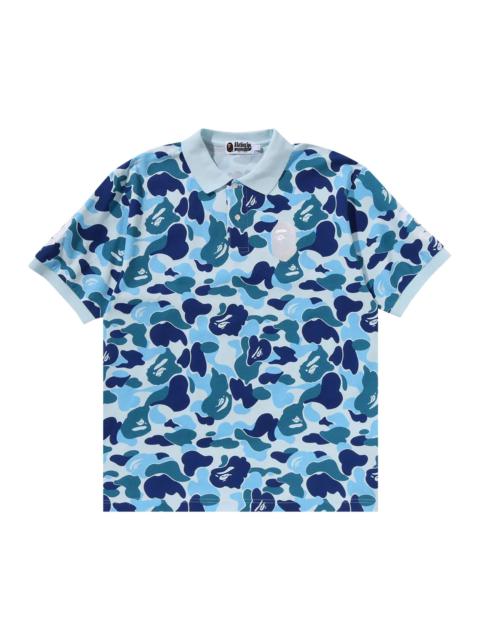 A BATHING APE® BAPE ABC Camo Large Ape Head Polo 'Blue'