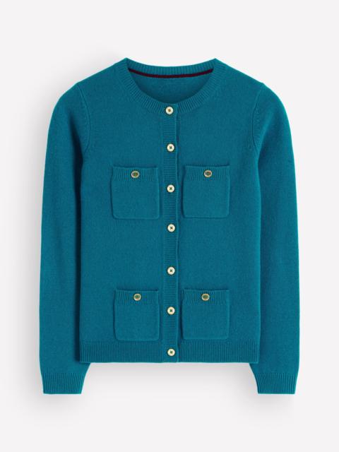 BODEN Marianne Merino Wool Cardigan-Storm Blue