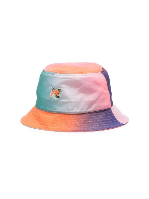 Maison Kitsuné logo-patch bucket hat