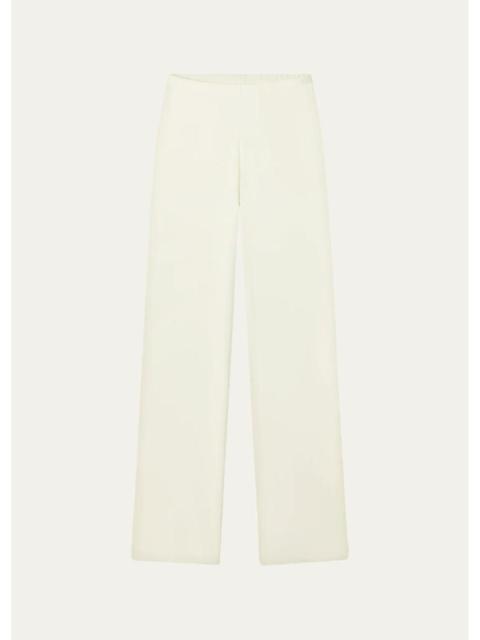 ÉTERNE Cotton-Cashmere Wide-Leg Lounge Pants