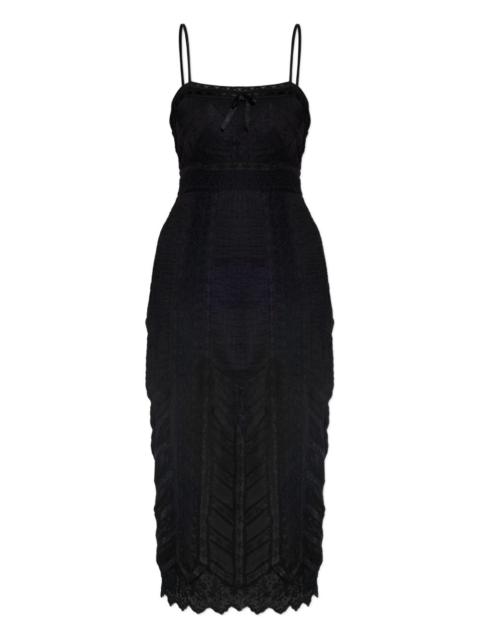 LoveShackFancy Celadine lace-insert midi dress