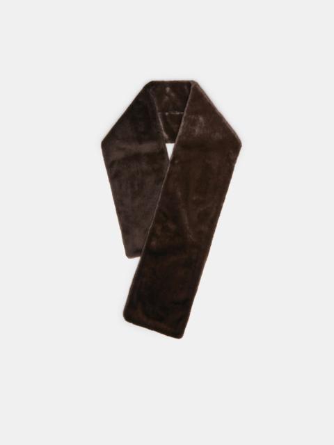 dolce vita FAUX FUR SCARF DARK BROWN