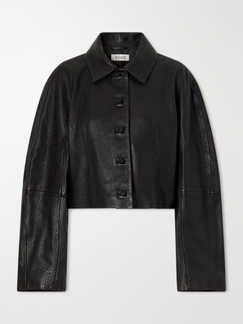 RÓHE Cropped Textured-leather Jacket