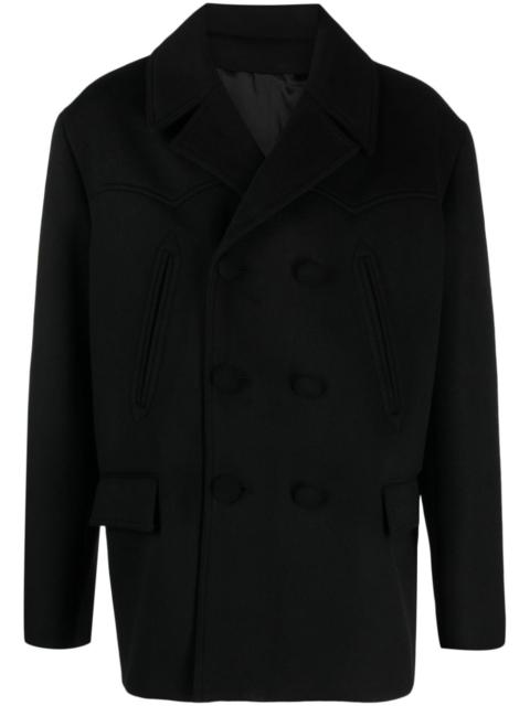 double-breasted wool coat