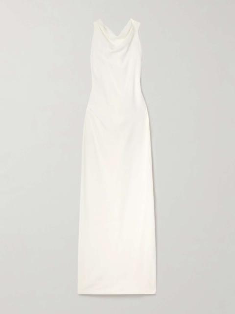 Selena twisted open-back crepe gown