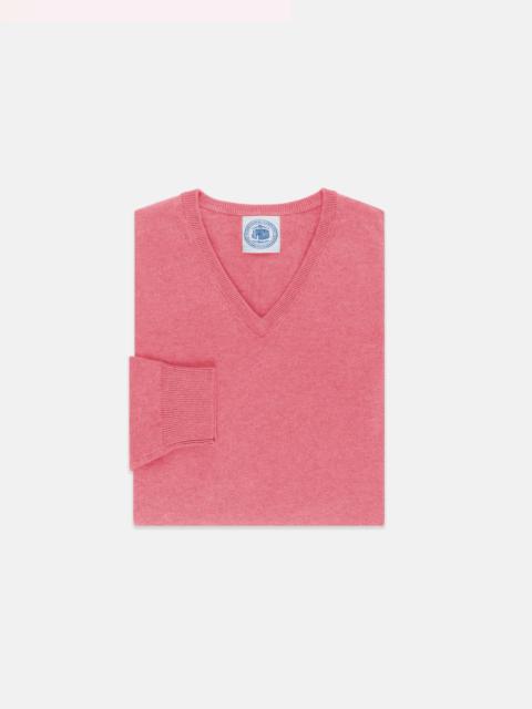 J. PRESS COTTON/CASHMERE V-NECK SWEATER