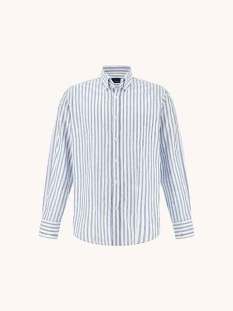 Paul & Shark COTTON POPLIN SHIRT WITH STRIPED PATTERN