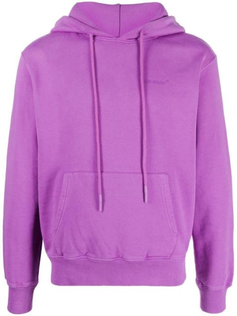 Off-White logo-print cotton hoodie