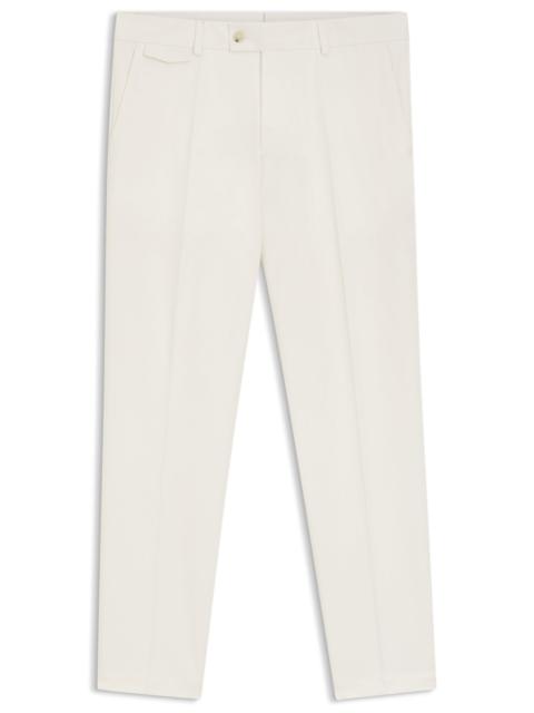 BOSS EASY-IRON TAPERED-FIT TROUSERS IN STRETCH-COTTON POPLIN