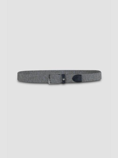 Paul & Shark ELASTIC BELT WITH MICRO-WEAVE AND LEATHER TRIMS