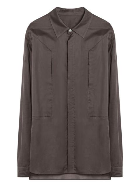 Rick Owens long-sleeve panelled shirt