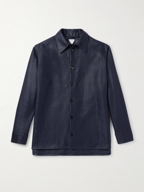 Bottega Veneta Intrecciato Leather Shirt
