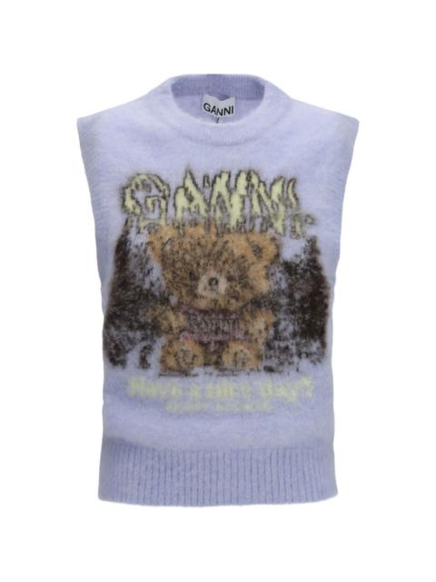 GANNI crew-neck vest