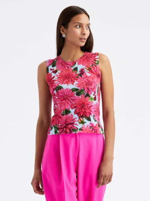 Oscar de la Renta DAHLIA PRINTED TANK