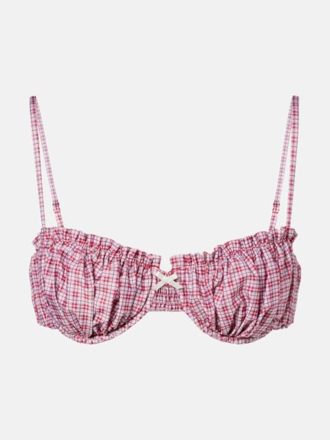 FAITHFULL Moana checked bikini top