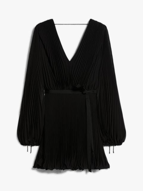 VISITA Pleated chiffon mini dress