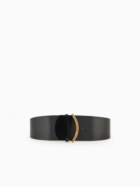 GIORGIO ARMANI ASV wide, brushed leather belt