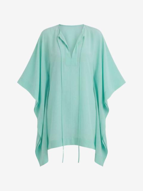 BONDI BORN® Orta silk mini caftan dress