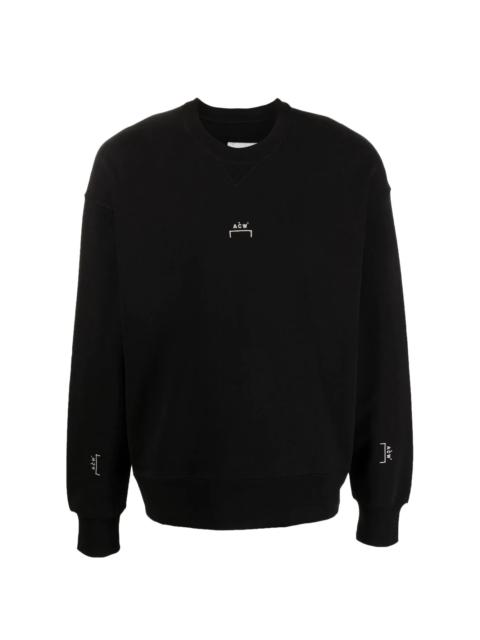 logo-print crew neck sweatshirt