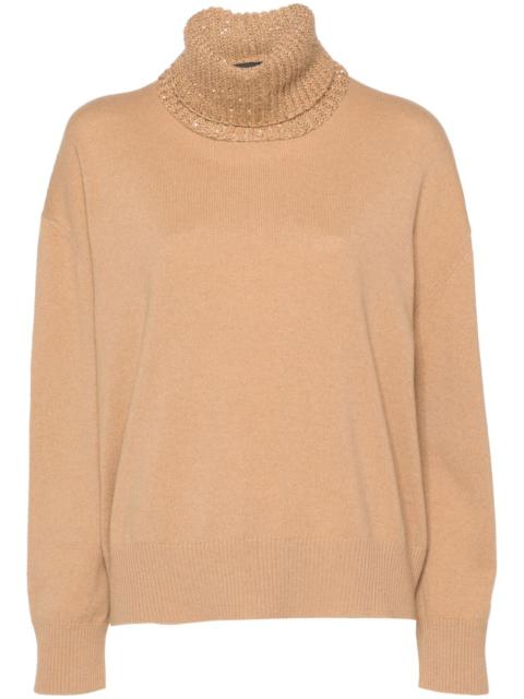 FABIANA FILIPPI sequin-embellished knitted jumper
