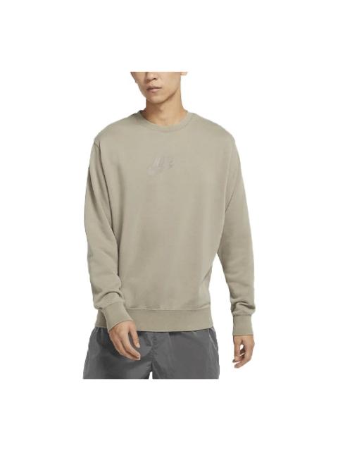 Nike Nike Nsw French Terry Logo Printing Round Neck Pullover Long Sleeves 'Moon Lime' DD4665-087