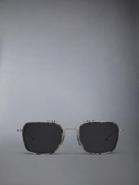 Thom Browne Acetate And Titanium Aviator Sunglasses