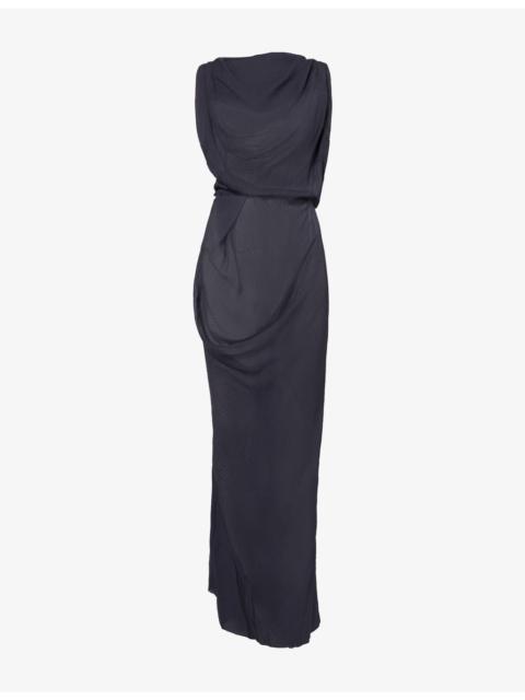 Vivienne Westwood Long Ford Draped Modal and Silk-Blend Maxi Dress