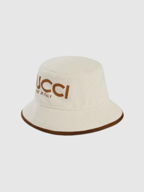Bucket hat with Gucci print