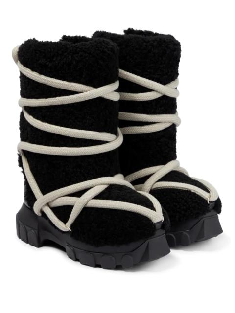 Rick Owens DRKSHDW DRKSHDW lace-up shearling boots