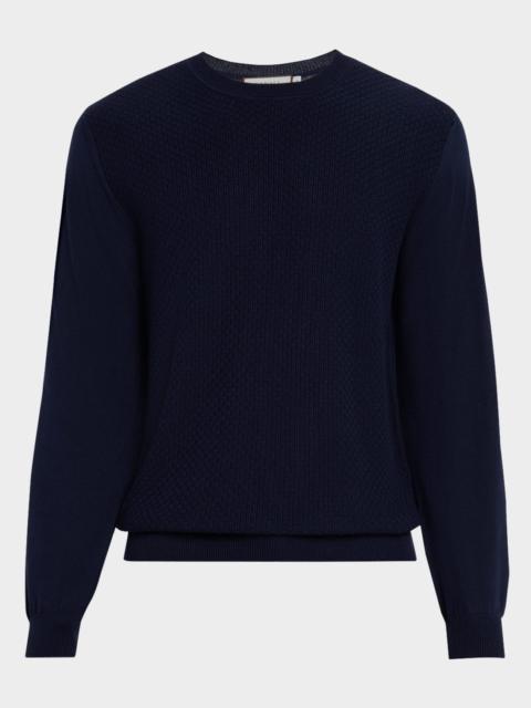 Canali Men's Waffle Crew Sweater