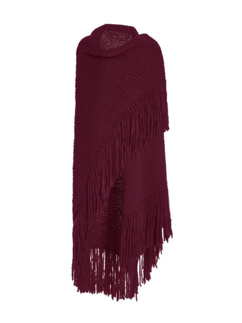 GABRIELA HEARST Lauren Knit Wrap in Bordeaux Welfat Cashmere