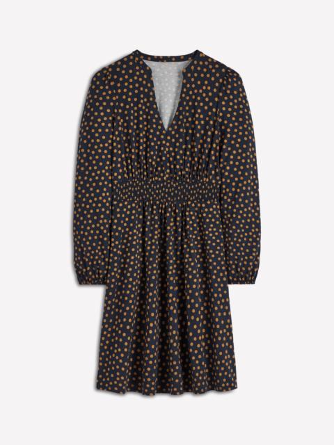 BODEN Sarah Short Jersey Dress-French Navy, Dijon Dot