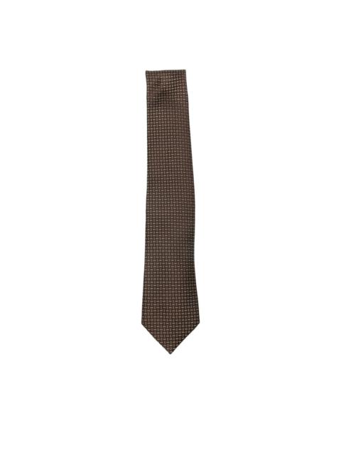 EMPORIO ARMANI geometric-pattern silk tie