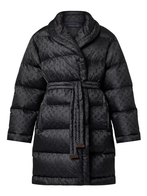 Louis Vuitton Monogram Jacquard Puffer Wrap Coat