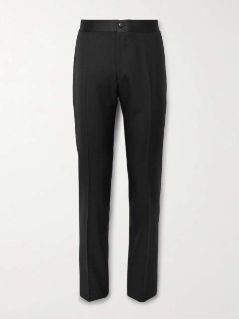 Slim-Fit Satin-Trimmed Wool Tuxedo Trousers