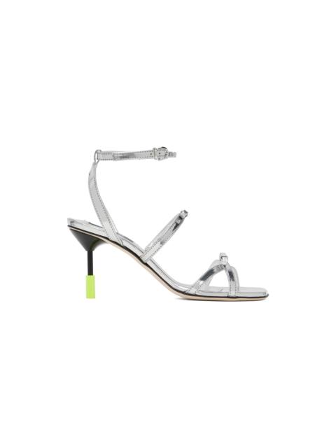 MSGM Silver Bow Heels