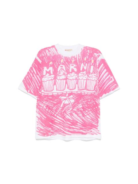 illustration-print T-shirt