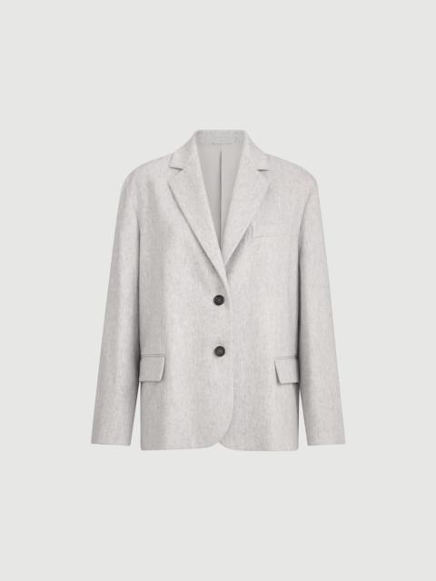 Brunello Cucinelli Wool flannel blazer with monili