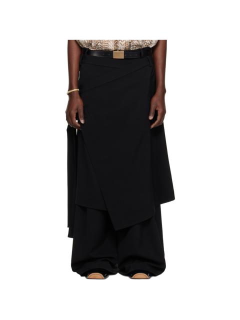 LU'U DAN Black Apron Skirt